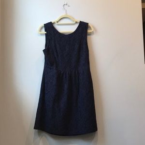 Alex + Alex Navy lace floral dress